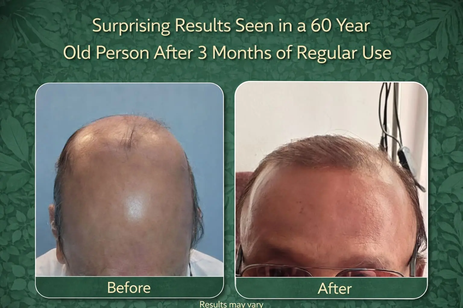 before after result of 60 Years Old Person in 3 months Vigoraahi herbal