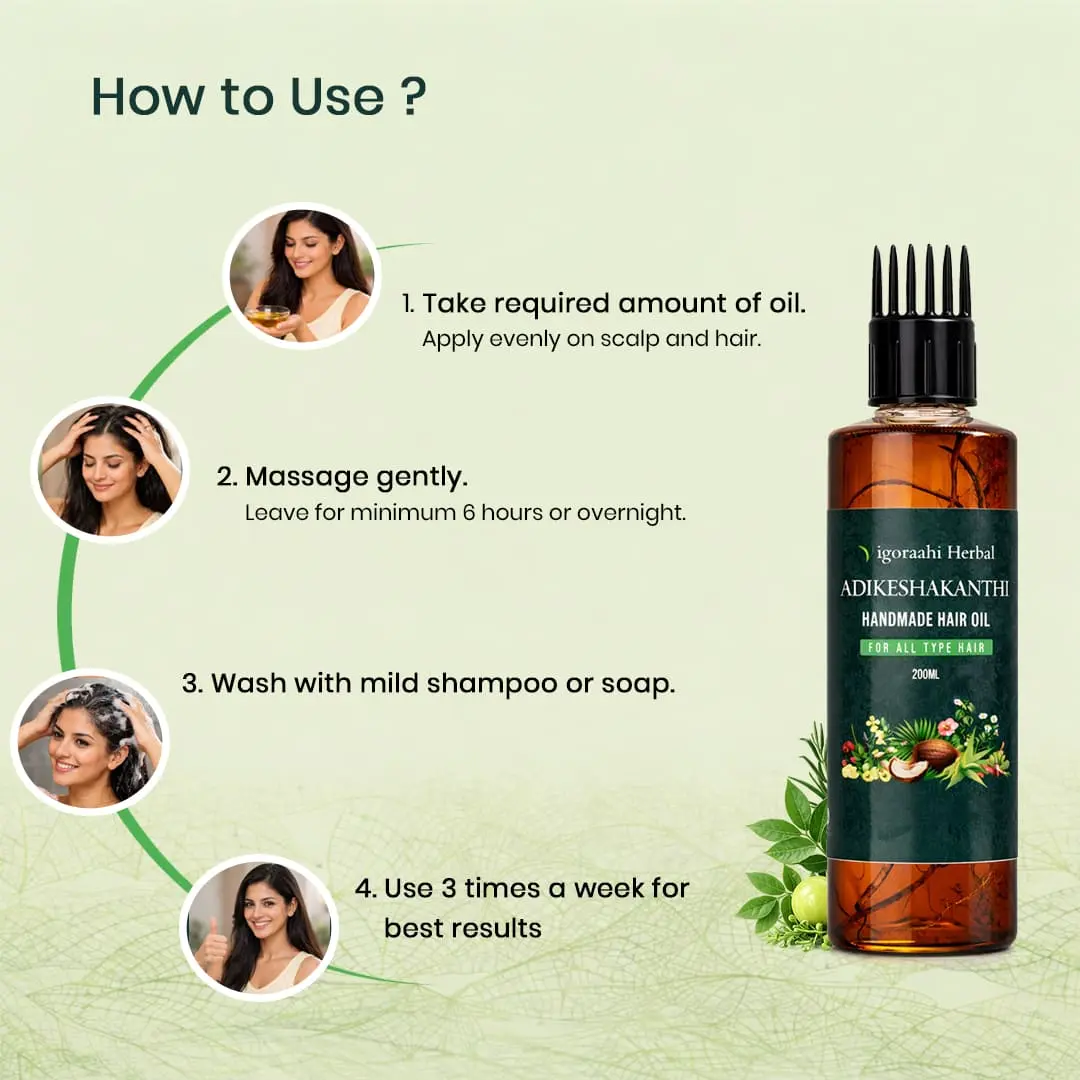 Vigoraahi Herbal Adikeshakanthi Herbal Hair Oil Product Slider 4